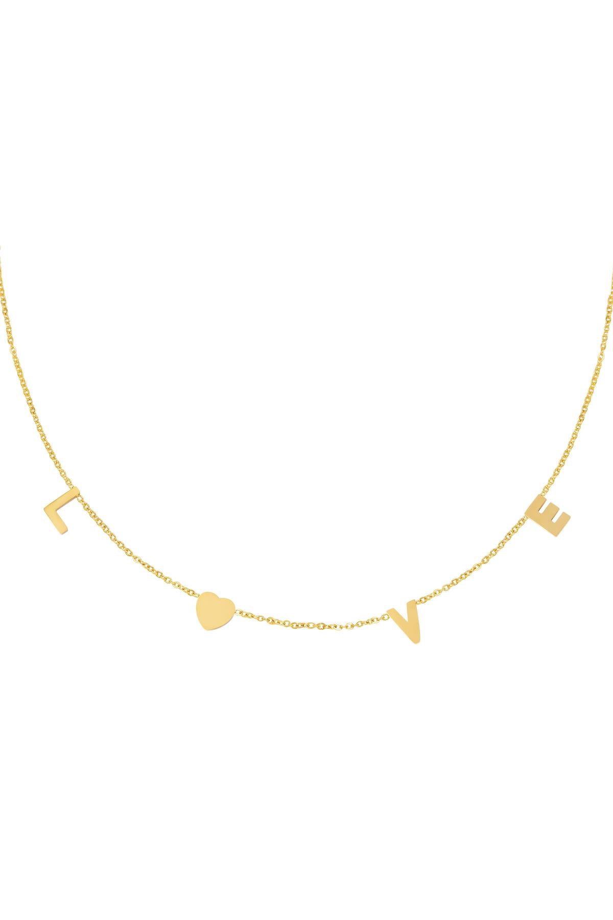 Ketting love goud